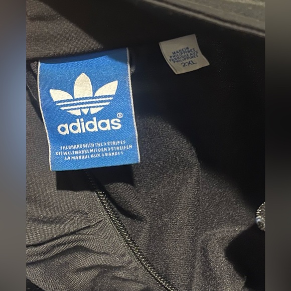 Adidas Men’s 2XL Firebird Rasta track jacket black three striped zip 2011 - Picture 7 of 10